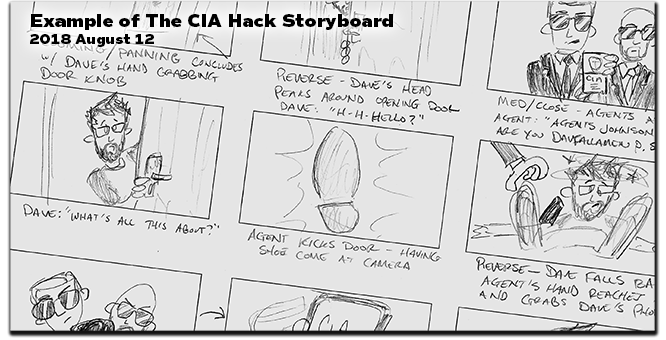 Storyboard from The CIA Hack